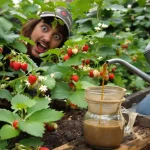 Les fraisiers donnent de plus gros fruits si on les arrose au printemps avec cet ingrédient de cuisine