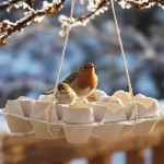 Ne jetez plus vos vieilles boîtes d’œufs : elles attirent les oiseaux au jardin tout l’hiver