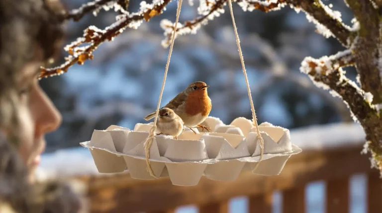 Ne jetez plus vos vieilles boîtes d’œufs : elles attirent les oiseaux au jardin tout l’hiver