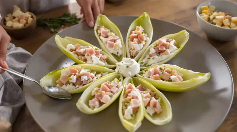 Petites barquettes d’endive au jambon : mon apéritif ultra express prêt en quelques minutes