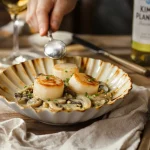 recette coquille saint-jacques à la bretonne champignons