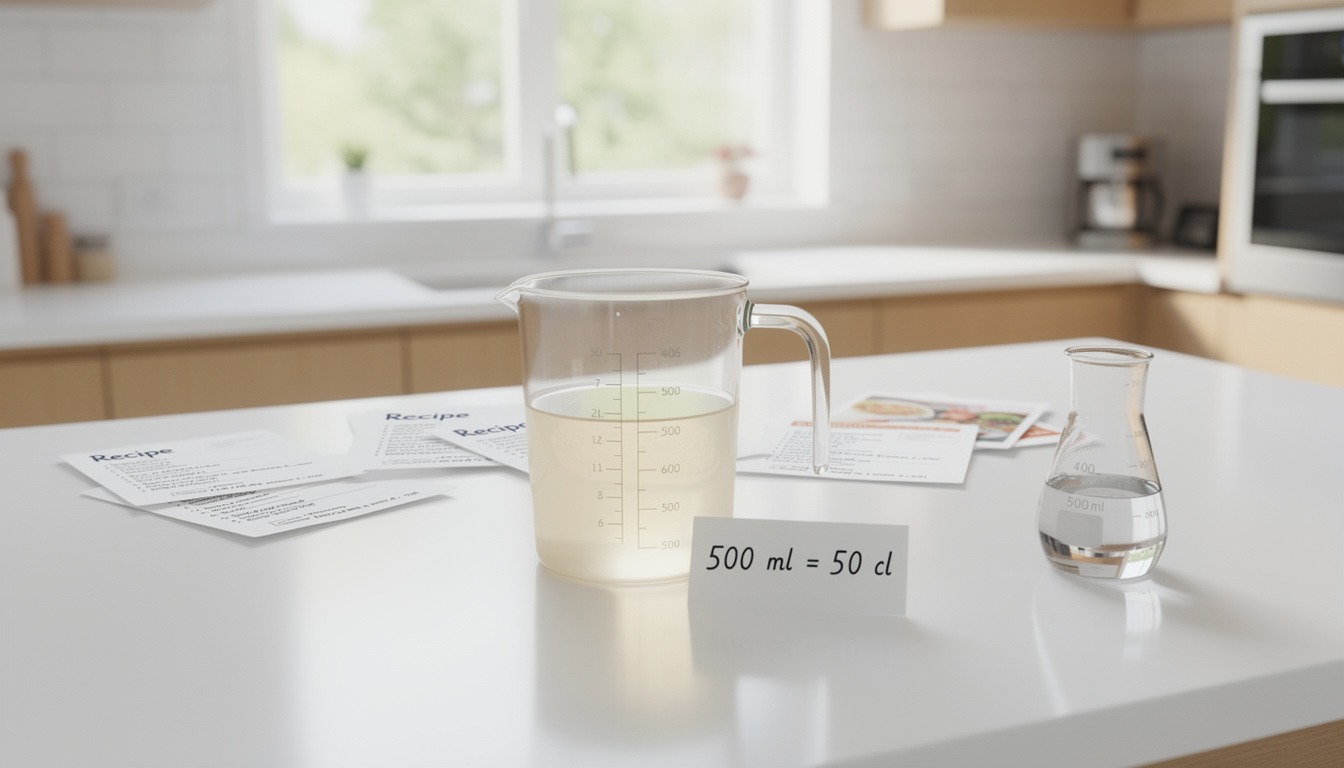 Comment convertir 500 ml en cl facilement découvrez comment convertir facilement 500 ml en cl avec des astuces simples et rapides pour maîtriser les unités de mesure en un rien de temps.