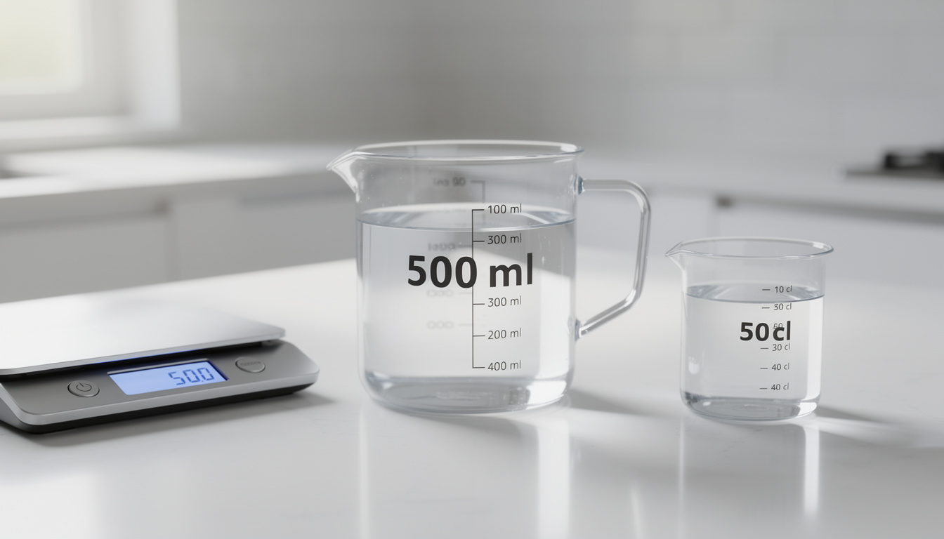 Comment convertir 500 ml en cl facilement apprenez à convertir facilement 500 ml en cl avec des explications simples et rapides, parfait pour vos calculs quotidiens.