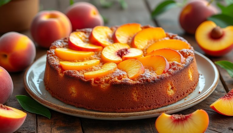 découvrez notre recette facile et savoureuse du meilleur gâteau aux pêches, parfait pour régaler vos papilles en toute simplicité.